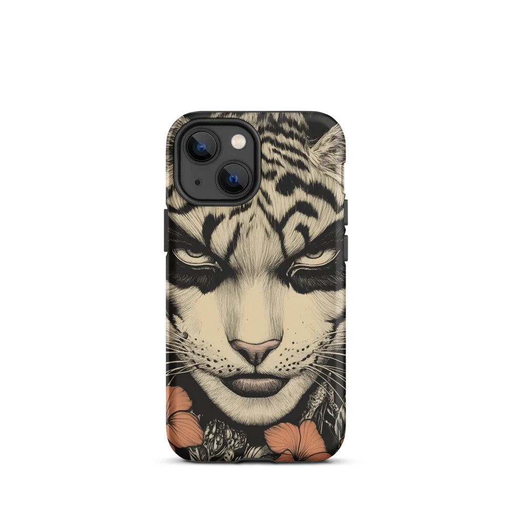 Feline Majesty: The Human-Leopard Connection | Phone Case |  13 mini | Tough Case | Matte