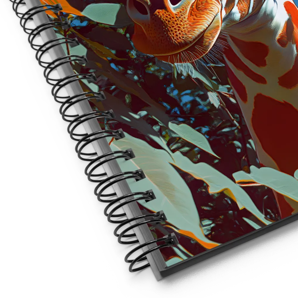 Giraffe in the Lush Canopy | Spiral Notebook