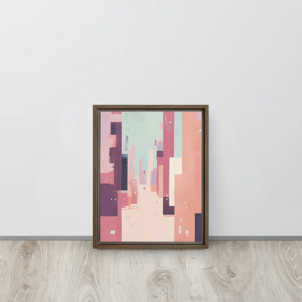 Tranquil Cityscape | Canvas with Brown Frame | 11″×14″