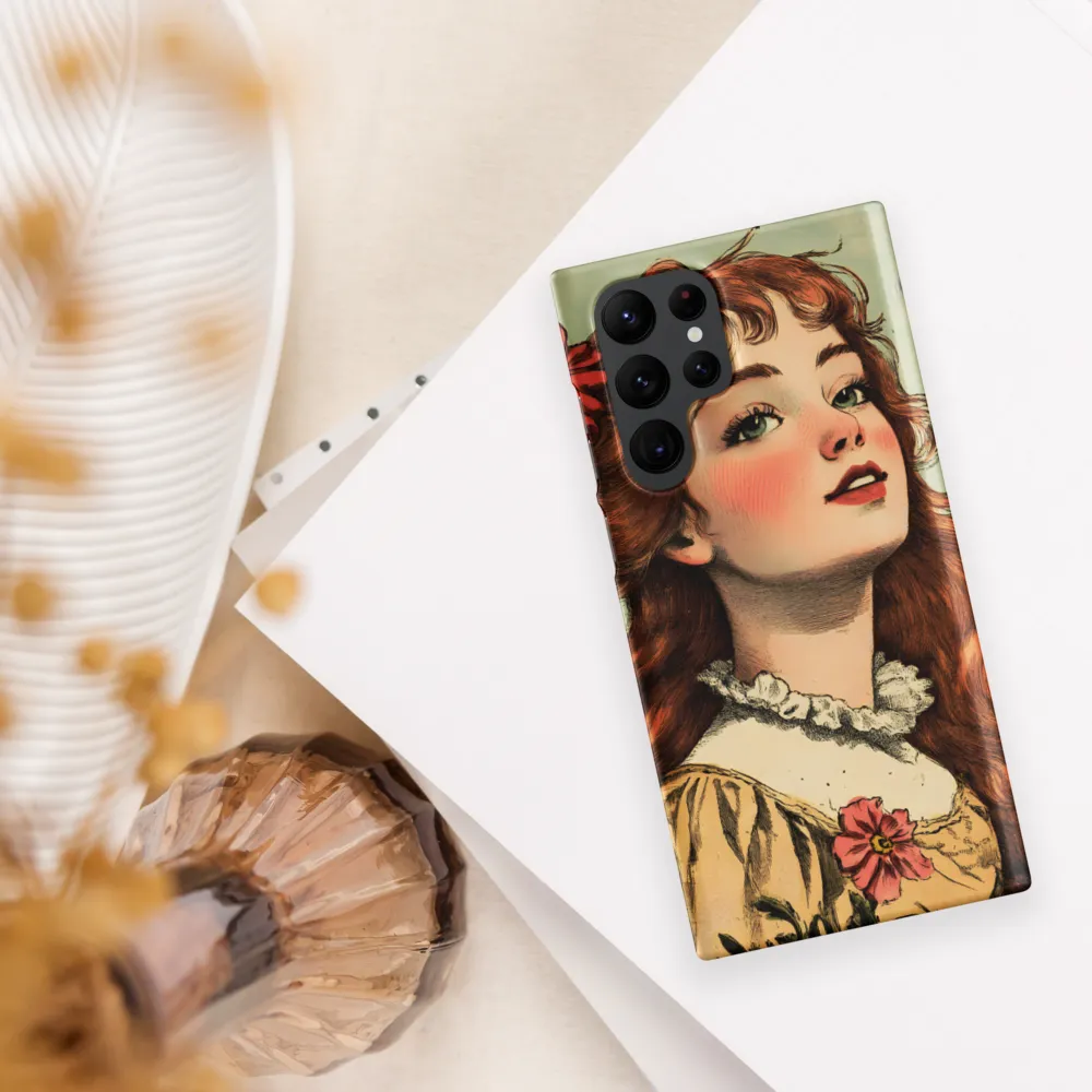 Whimsical Portrait of a Flower-Adorned Girl