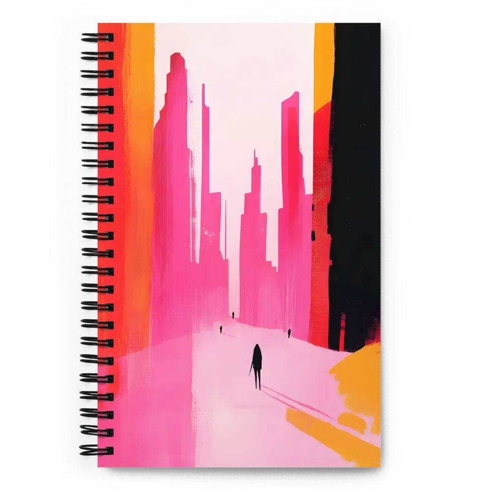 Urban Echoes in Pink | Spiral Notebook