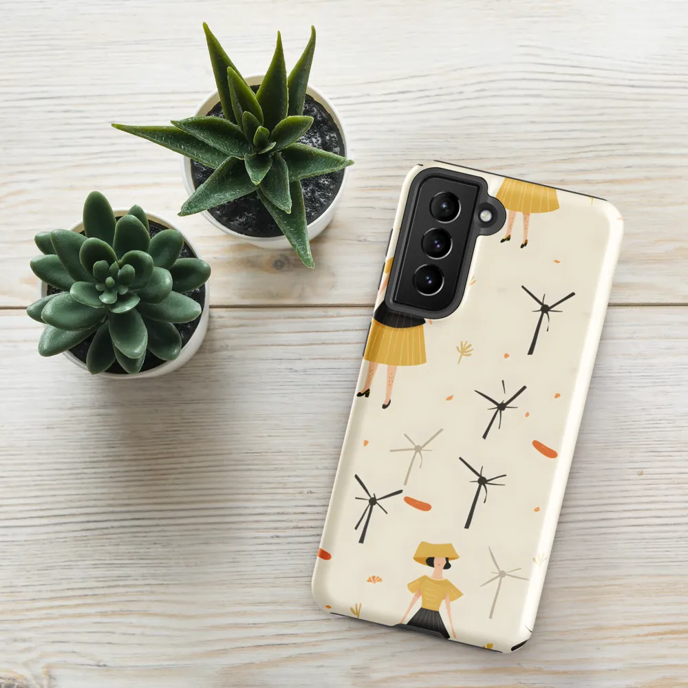 Whimsical Patterns of Nature and Femininity | Phone Case |  S21 | Tough Case | Glossy