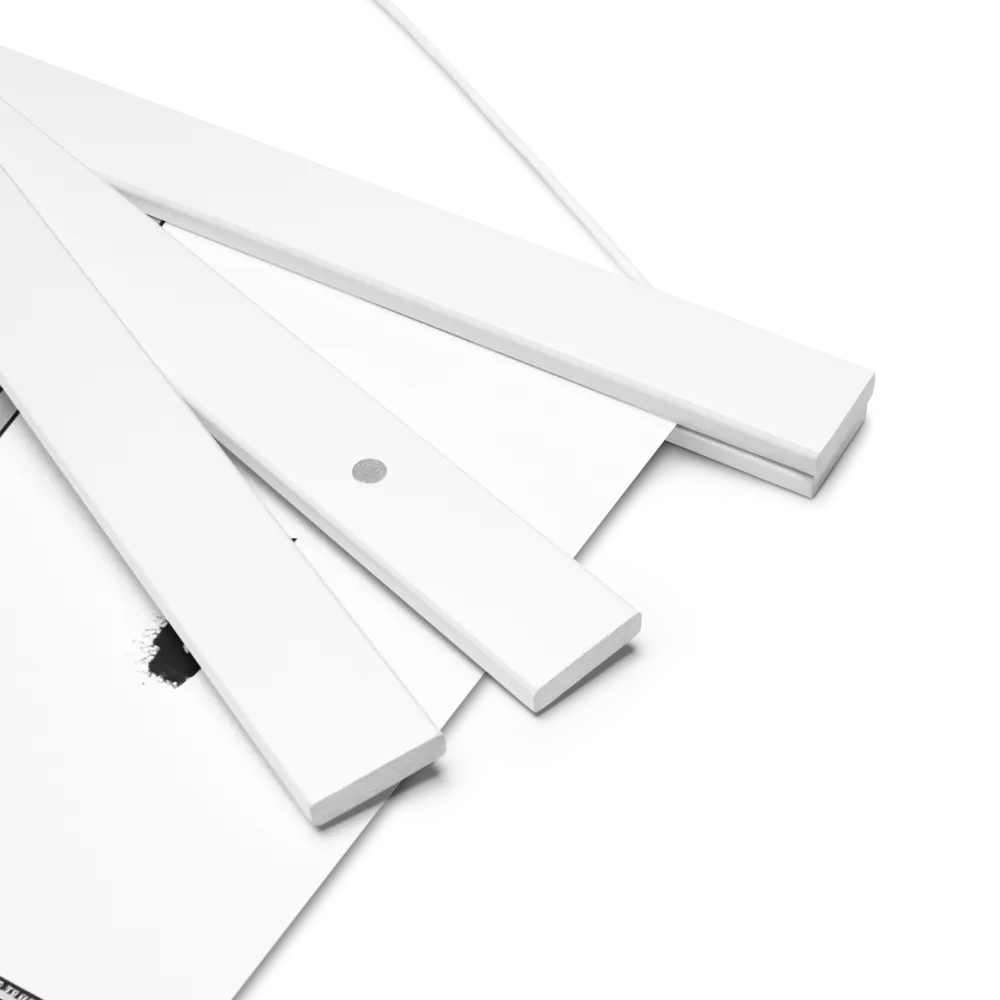 Urban Serenity from Above | Poster With White Wood Hanger | 18″×18″