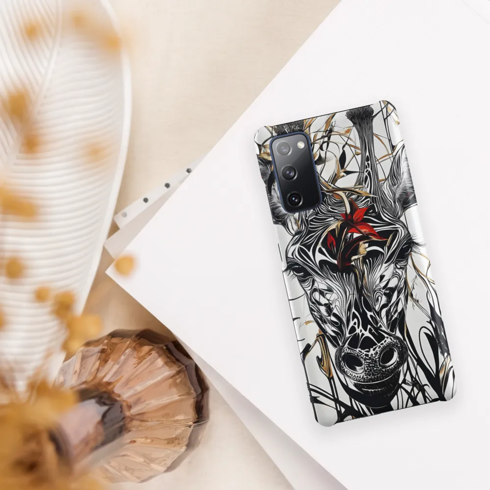 Floral Elegance: The Giraffe's Portrait