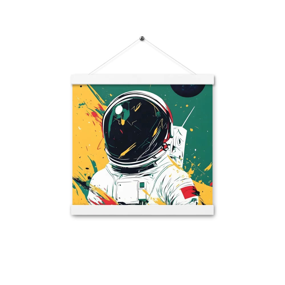 Galactic Explorer: A Modern Odyssey | Poster With White Wood Hanger | 12″×12″