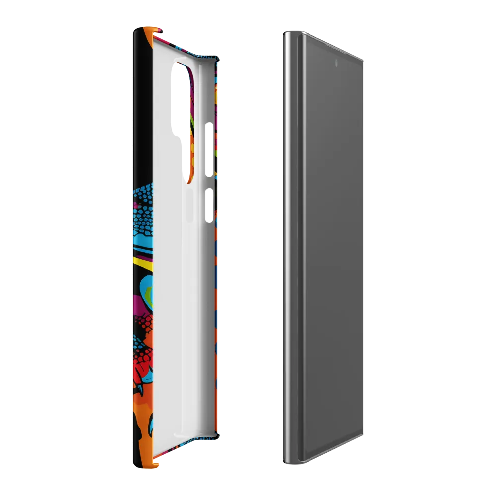 Colorful Encounters: The Playful Geckos | Phone Case |  S22 Ultra | Snap Case | Matte