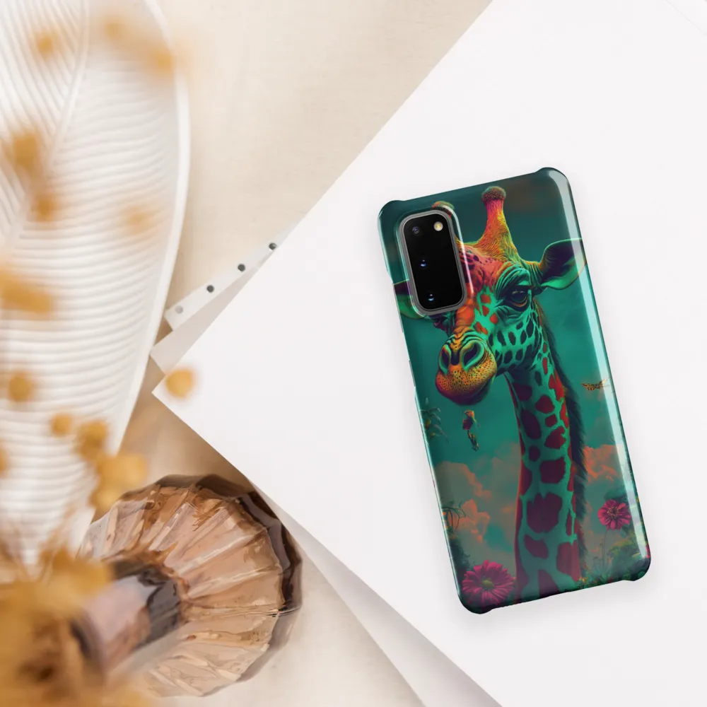 Whimsical Giraffe Among Blossoms