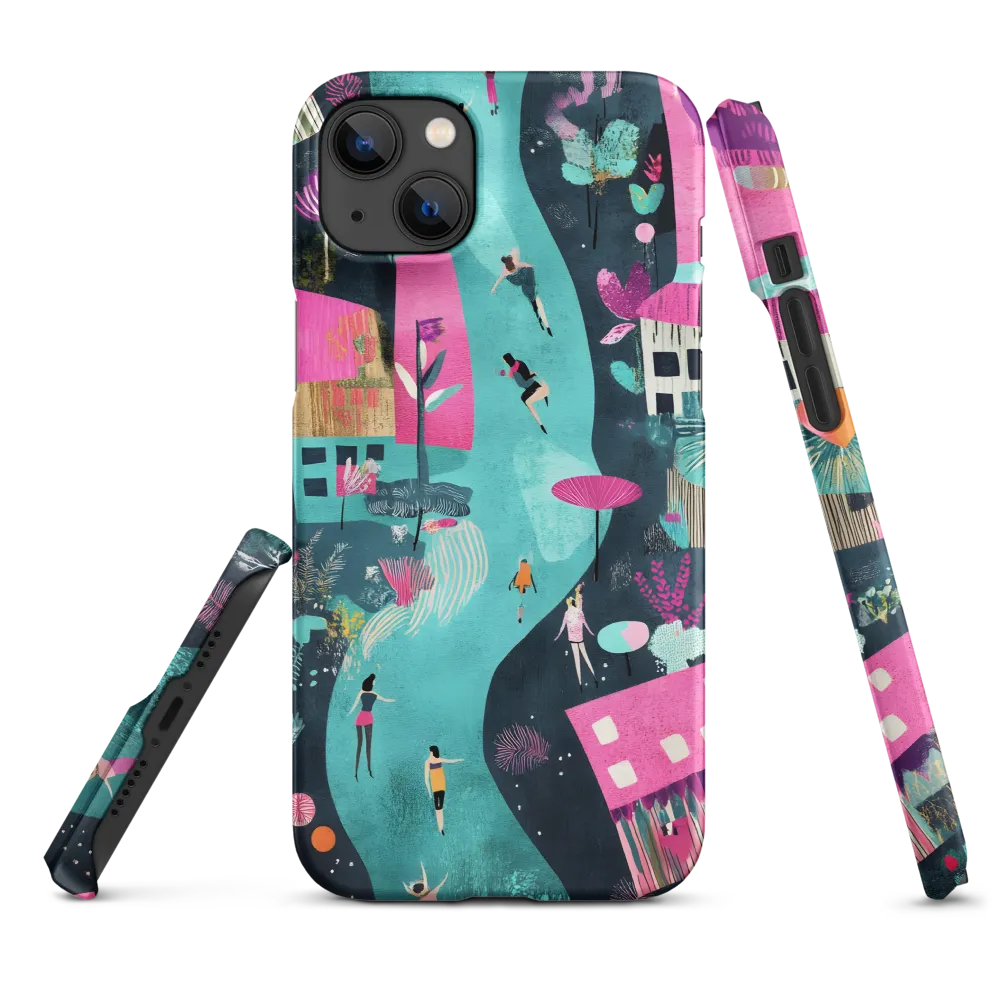 Whimsical Journey Through a Vibrant Landscape | Phone Case |  14 Plus | Snap Case | Matte
