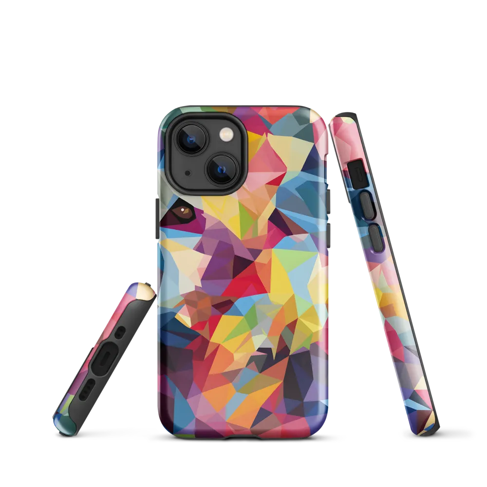 Playful Geometry: The Bear's Face | Phone Case |  13 mini | Tough Case | Glossy