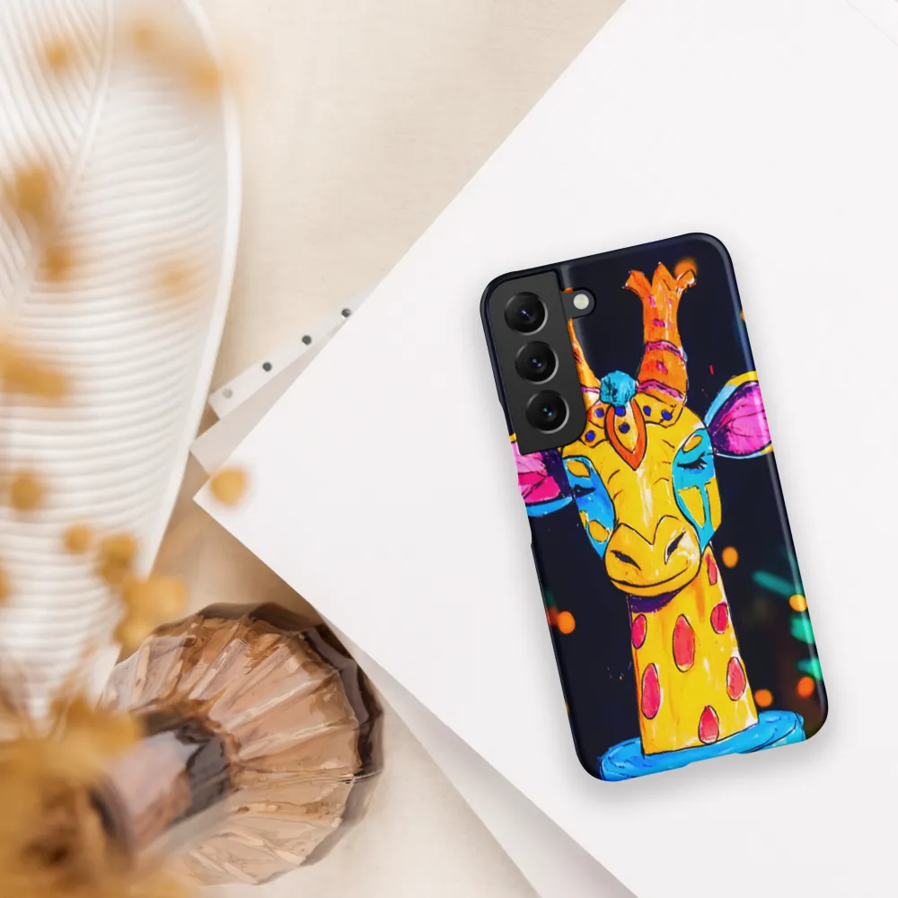 Whimsical Giraffe in Vibrant Colors