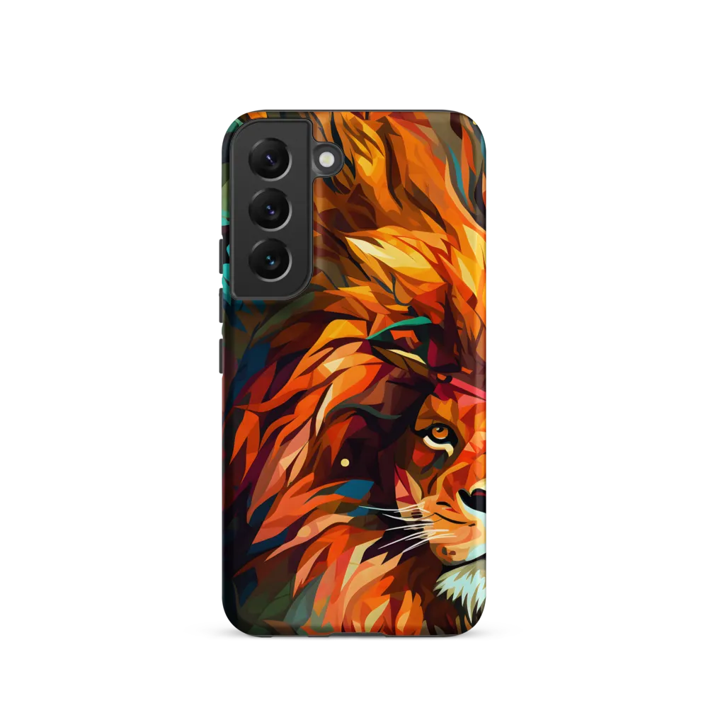 Majestic Gaze: The Polygonal Lion