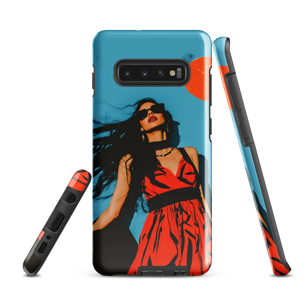 Sunset in Fashion: A Modern Portrait | Phone Case |  S10 Plus | Tough Case | Glossy