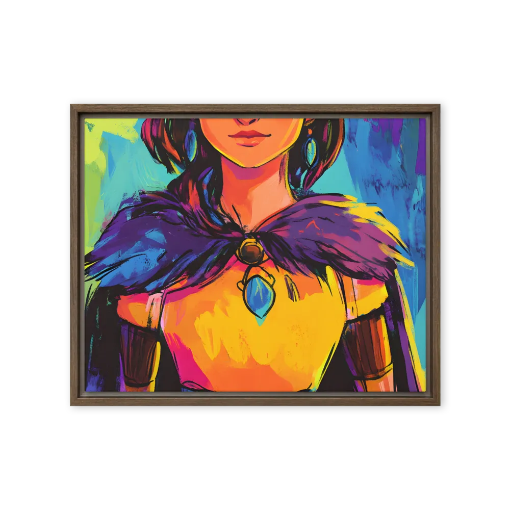 Guardian of Colors | Canvas with Brown Frame | 16″×20″