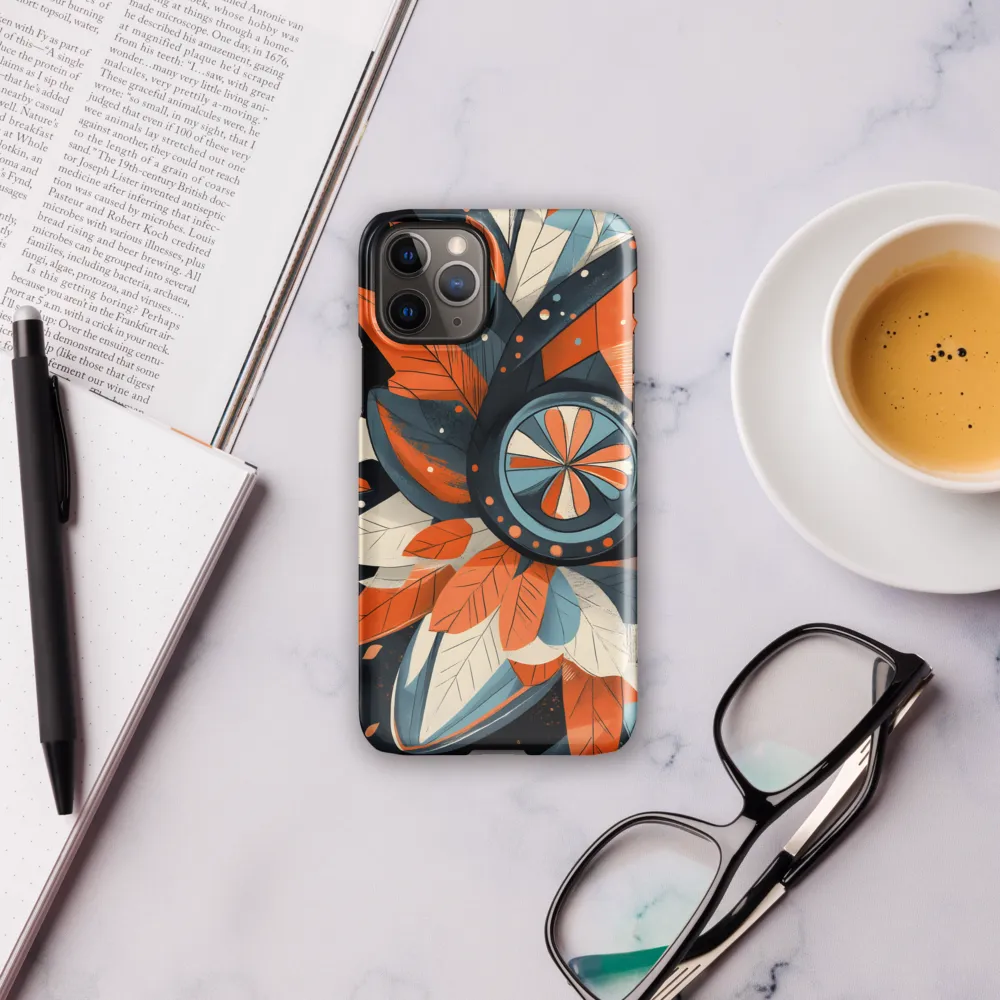 Floral Symphony in Orange and Teal