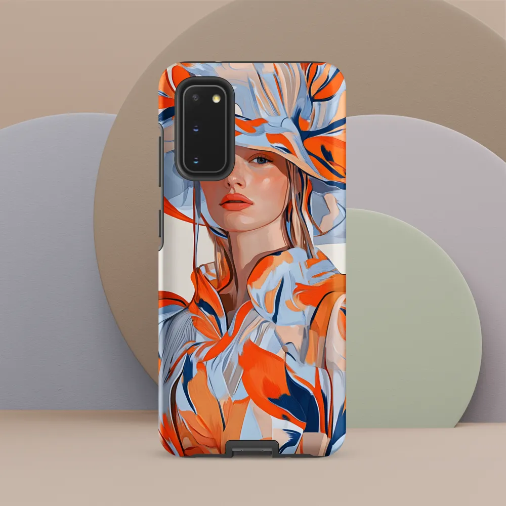 Striated Hat — Study in Orange and Blue