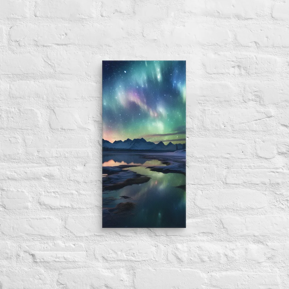 Ethereal Aurora: A Night Under the Stars | Canvas | 10″×20″