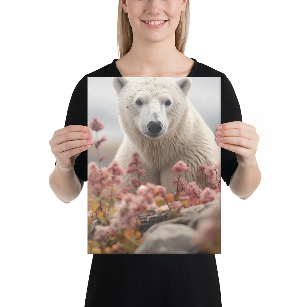Curiosity Among Blooms: The Polar Bear