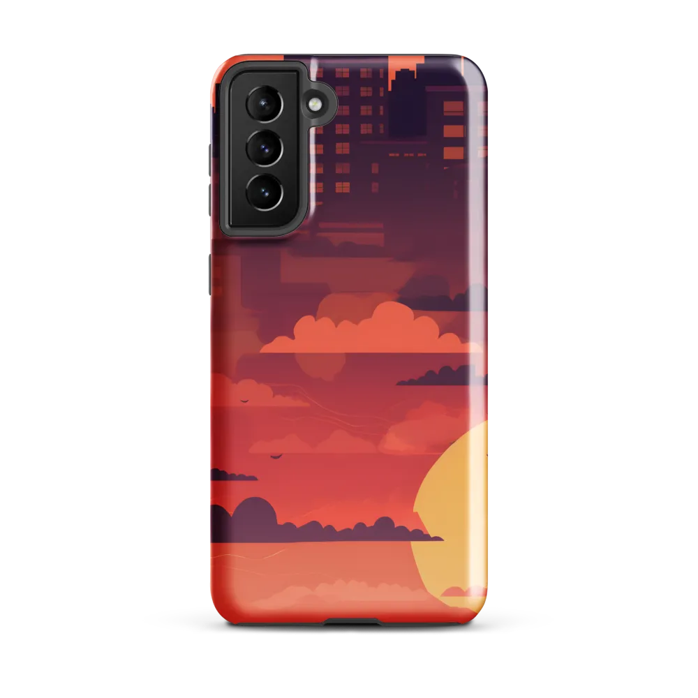 Urban Dusk: A Symphony of Cityscapes | Phone Case |  S21 Plus | Tough Case | Glossy