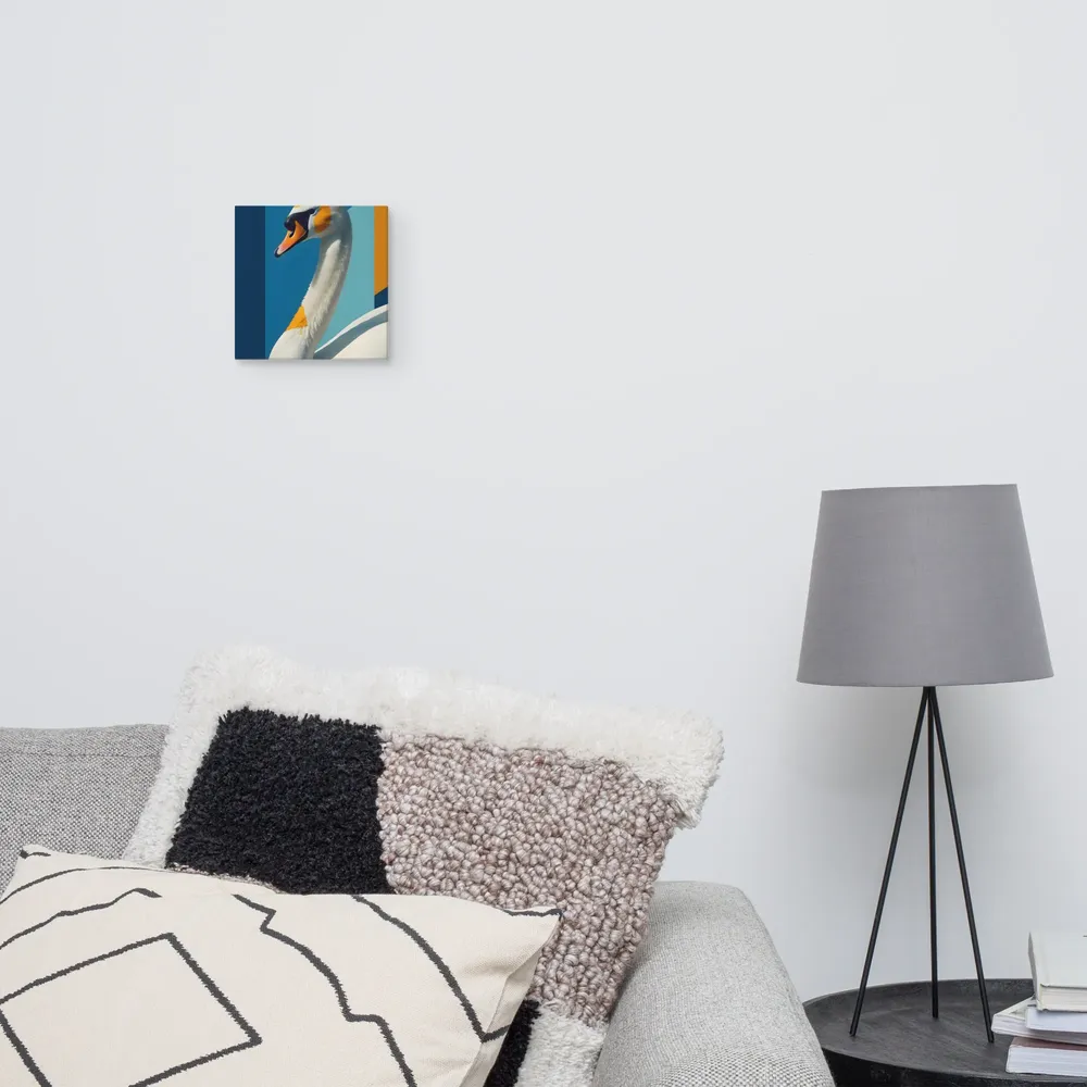 Geometric Swan 
 Canvas | 8″x 8″