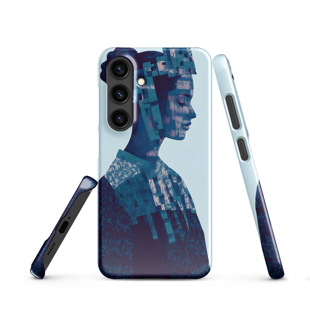 Digital Portrait in Abstract Blue