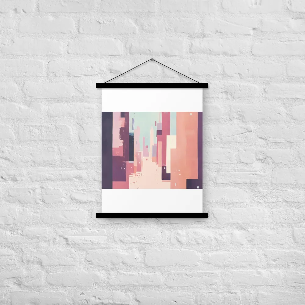 Tranquil Cityscape | Poster With Black Wood Hanger | 18″×24″