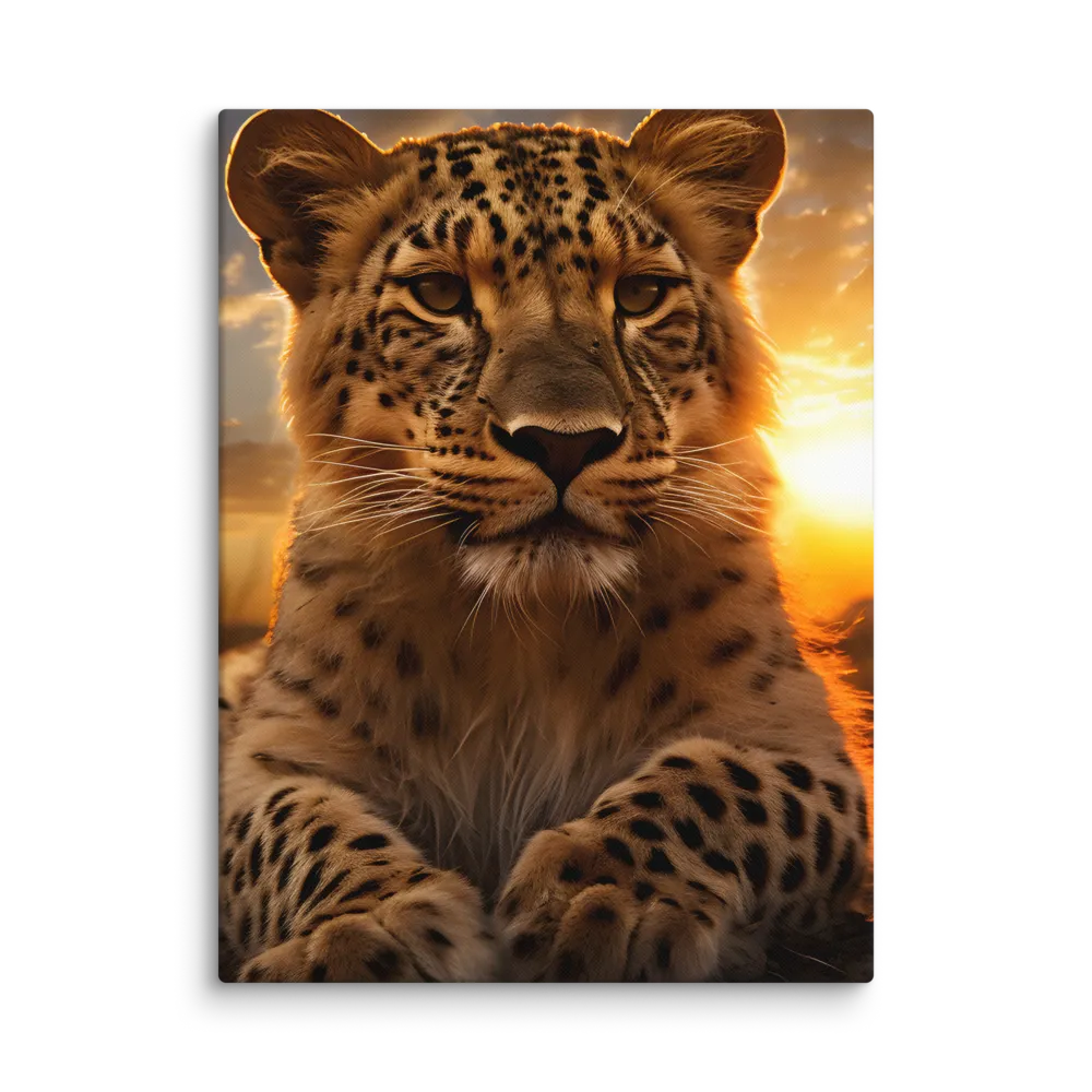 Regal Presence: The Leopard at Sunset