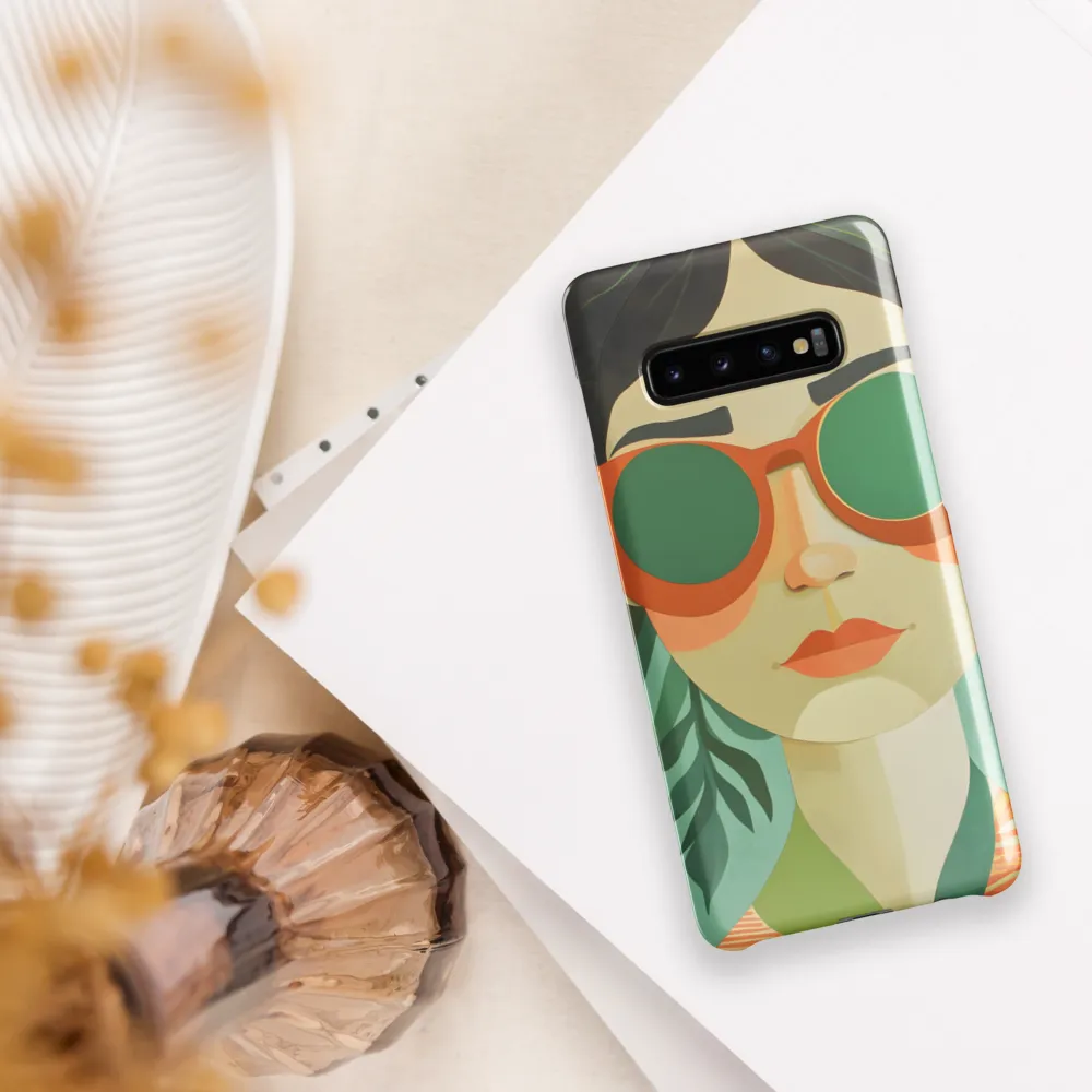 Bold Serenity: A Modern Portrait | Phone Case |  S10 Plus | Snap Case | Glossy