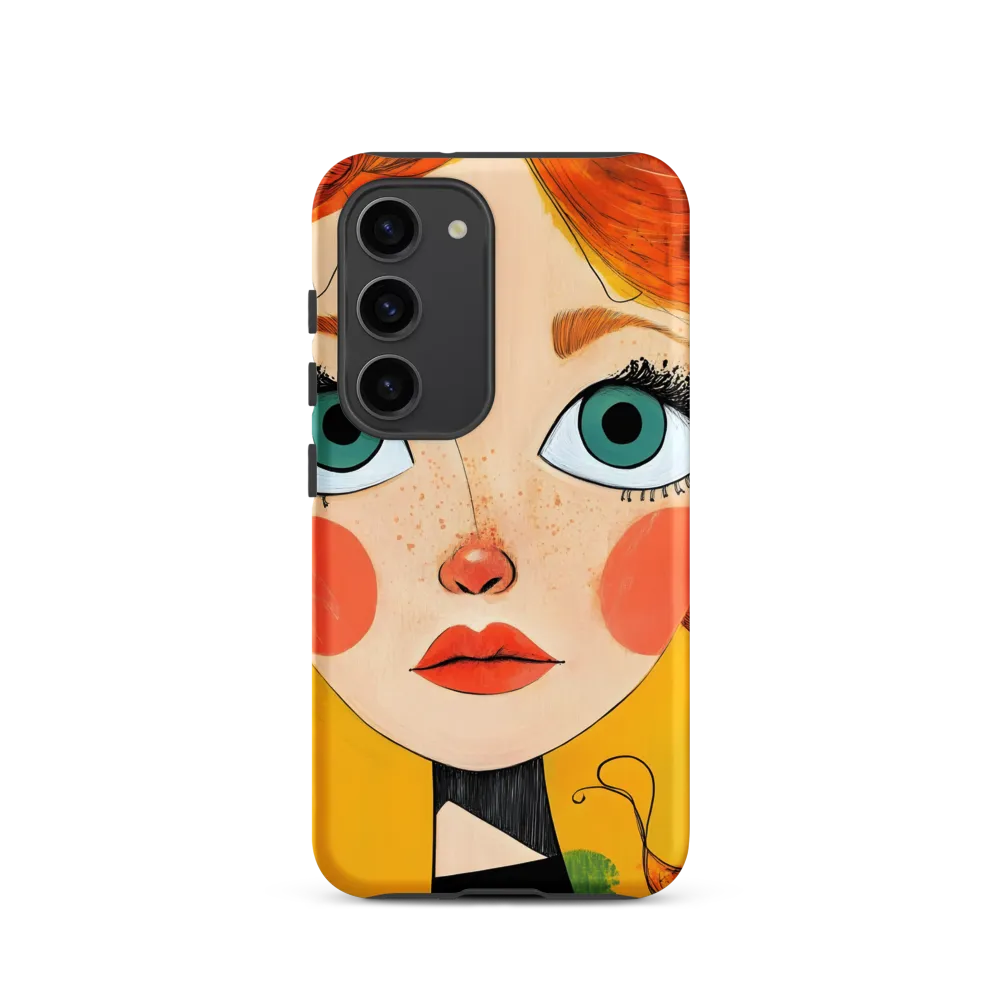 Whimsical Portrait of a Girl | Phone Case |  S23 | Tough Case | Matte
