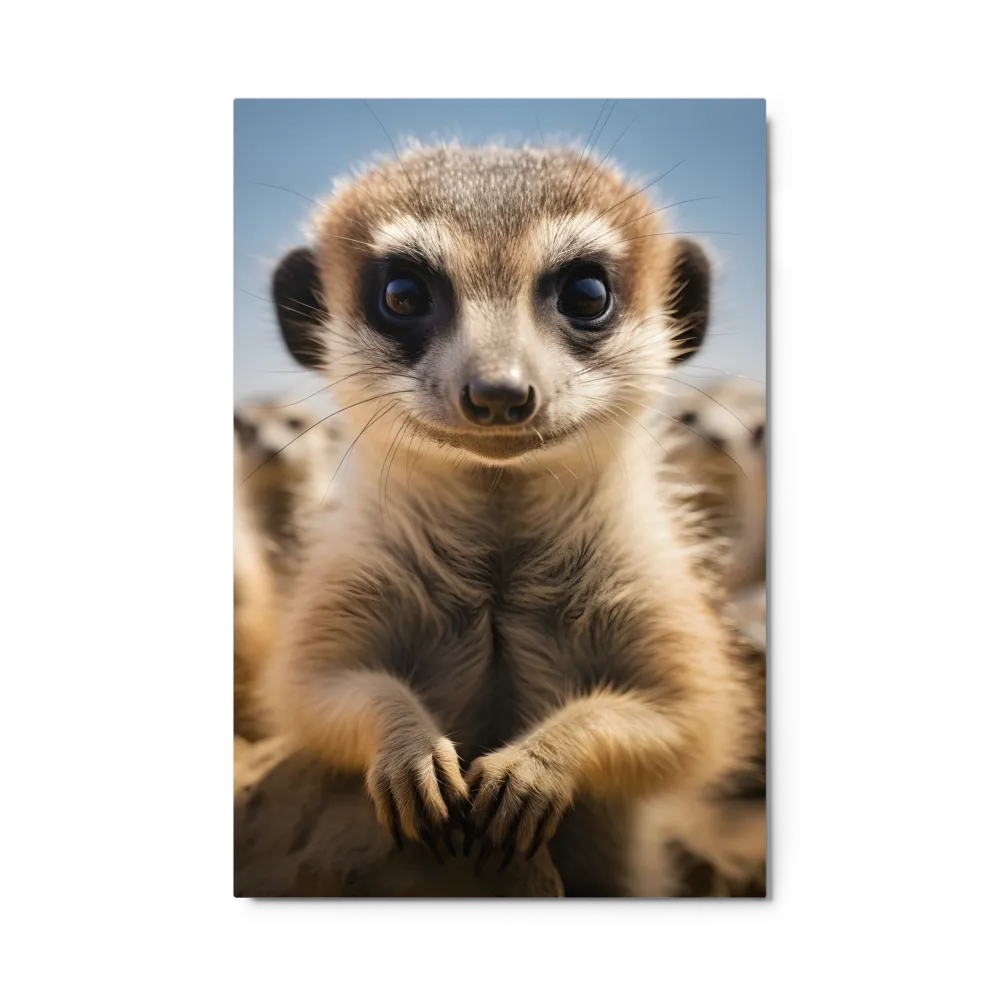 Curious Stance: The Meerkat's Gaze | Metal Print | 24″×36″