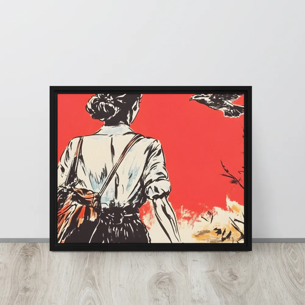 Journey Beyond the Horizon | Canvas with Black Frame | 16″×20″