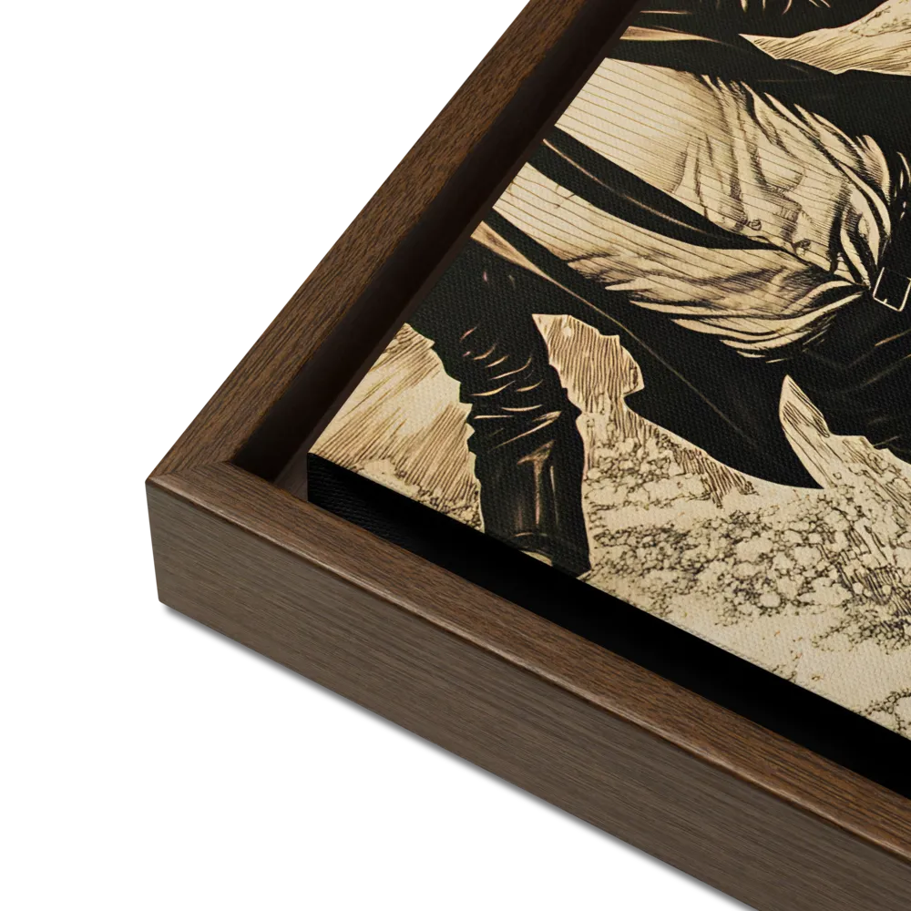 Ascendancy of the Spirit | Canvas with Brown Frame | 12″×12″