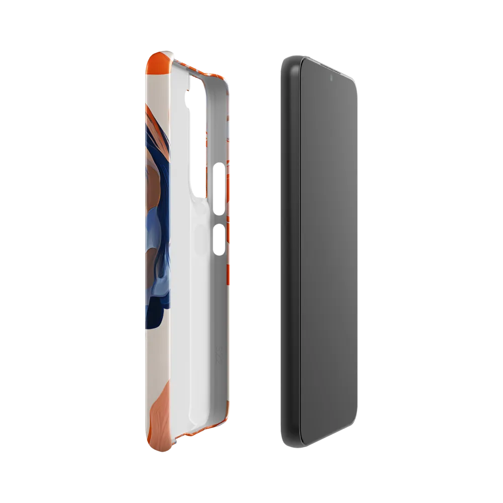 Chromatic Veils — Portrait in Orange and Blue