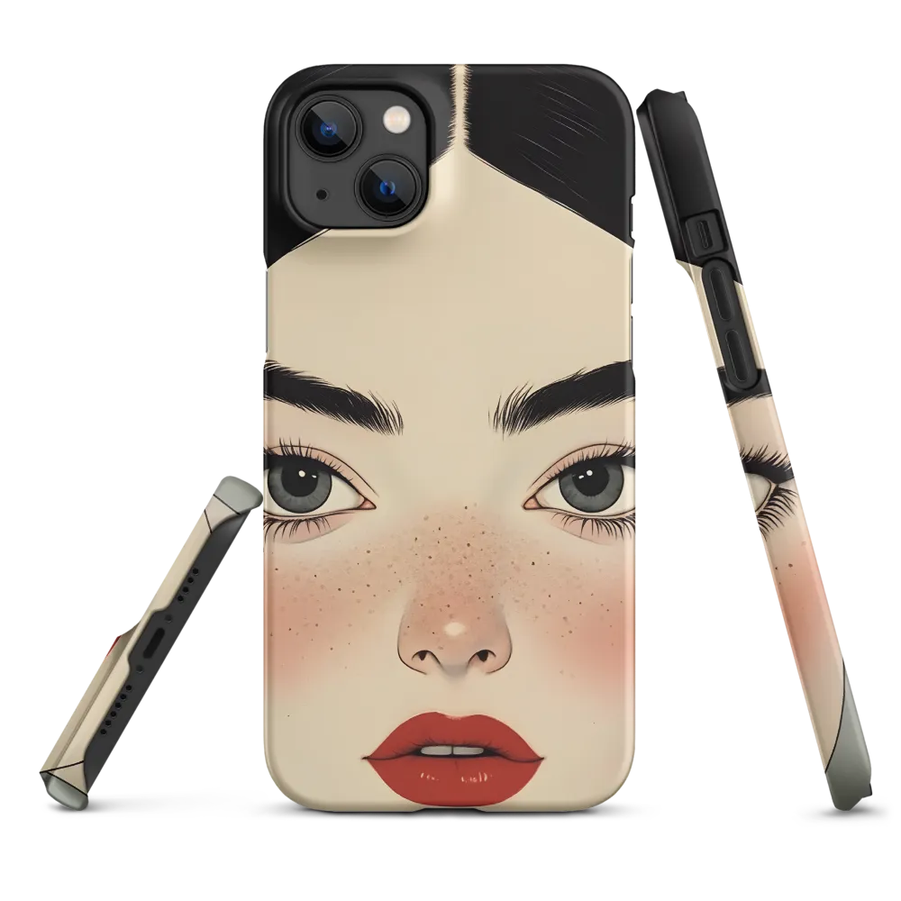Serenity Captured: A Modern Portrait | Phone Case |  14 Plus | Snap Case | Matte