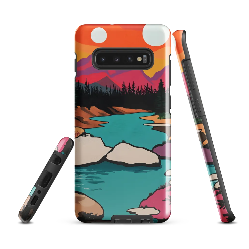 Dual Suns Over Serene Waters | Phone Case |  S10 Plus | Tough Case | Glossy