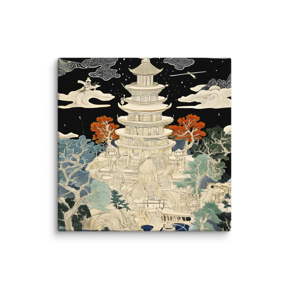 Whispers of the Pagoda | Canvas | 18″×18″