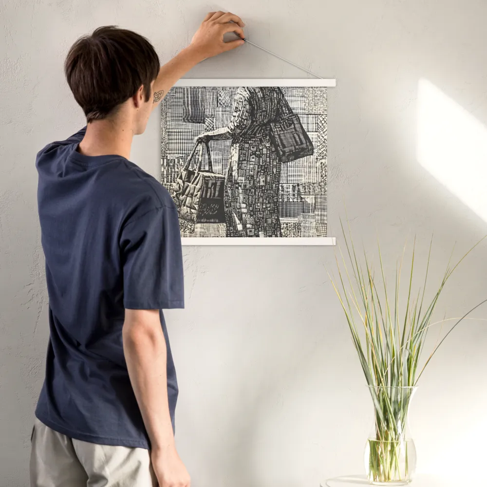 Urban Reflections: A Shopping Narrative | Poster With White Wood Hanger | 18″×18″