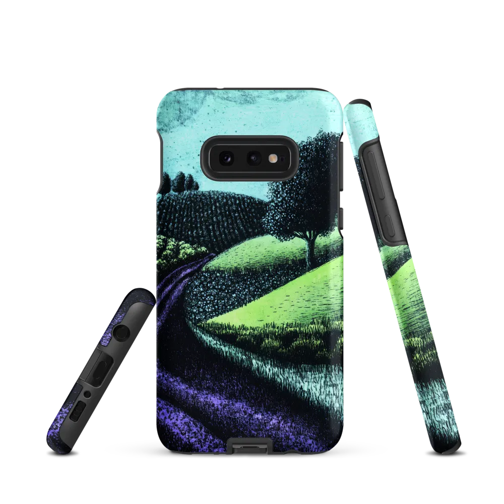 Winding Serenity: A Modern Landscape | Phone Case |  S10e | Tough Case | Matte