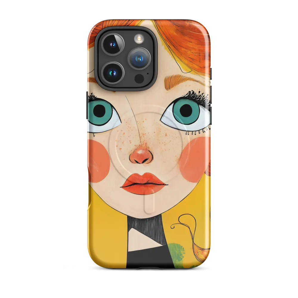 Whimsical Portrait of a Girl | Phone Case |  16 Pro Max | MagSafe® Tough Case | Glossy