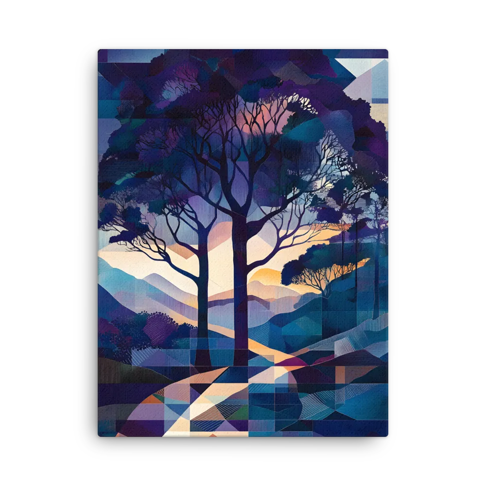 Tranquil Geometry: A Journey Through Color | Thin Canvas | 24″×32″