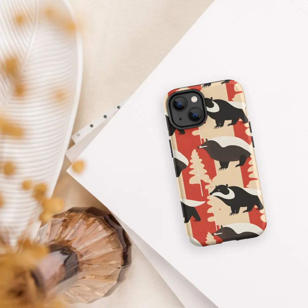 Wildlife Pattern: The Badger Tale | Phone Case |  14 | Tough Case | Matte