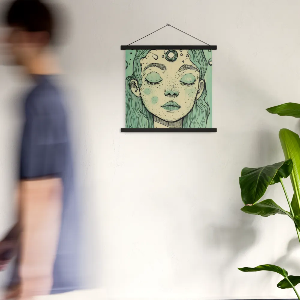 Beneath the Surface | Poster With Black Wood Hanger | 18″×18″