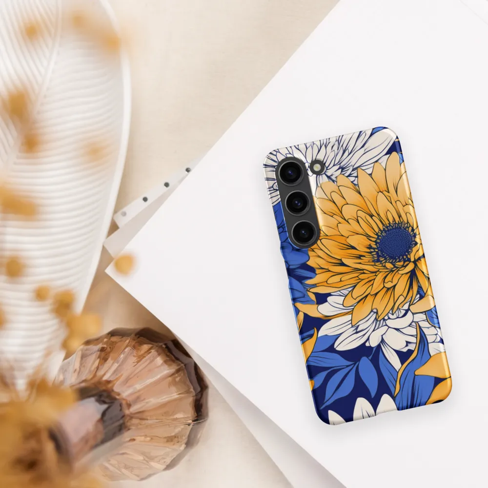 Floral Harmony in Blue and Yellow