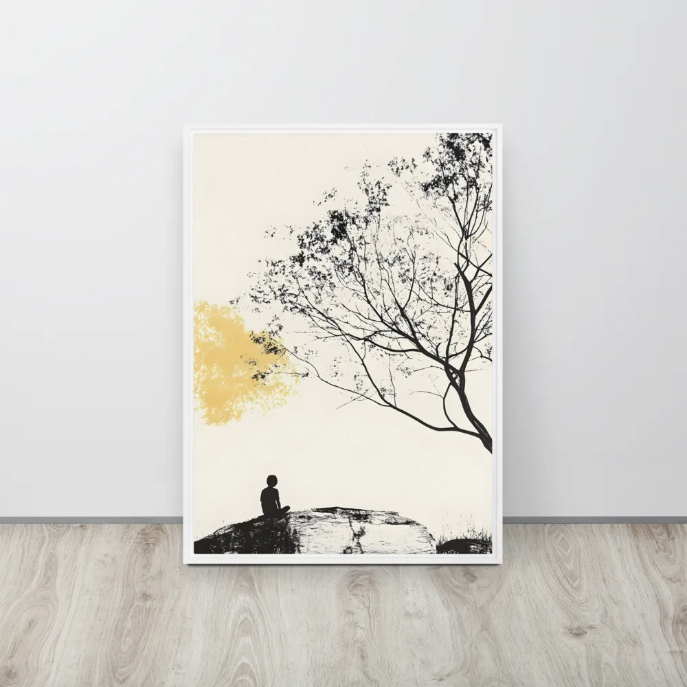 Whispers of Solitude | Canvas with White Frame | 20″×28″