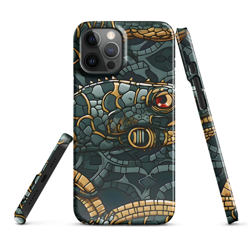 Reptilian Elegance: A Digital Art Nouveau Tapestry