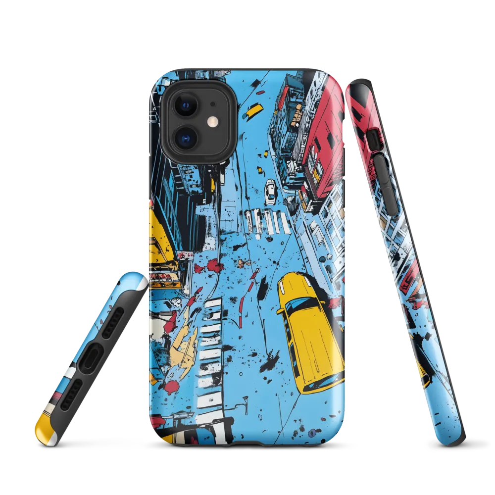 Urban Chaos: Aerial View of City Life | Phone Case |  11 | Tough Case | Glossy