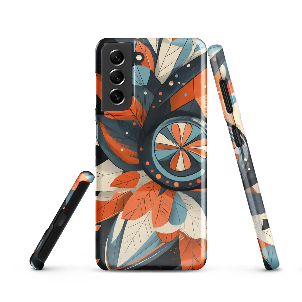 Floral Symphony in Orange and Teal