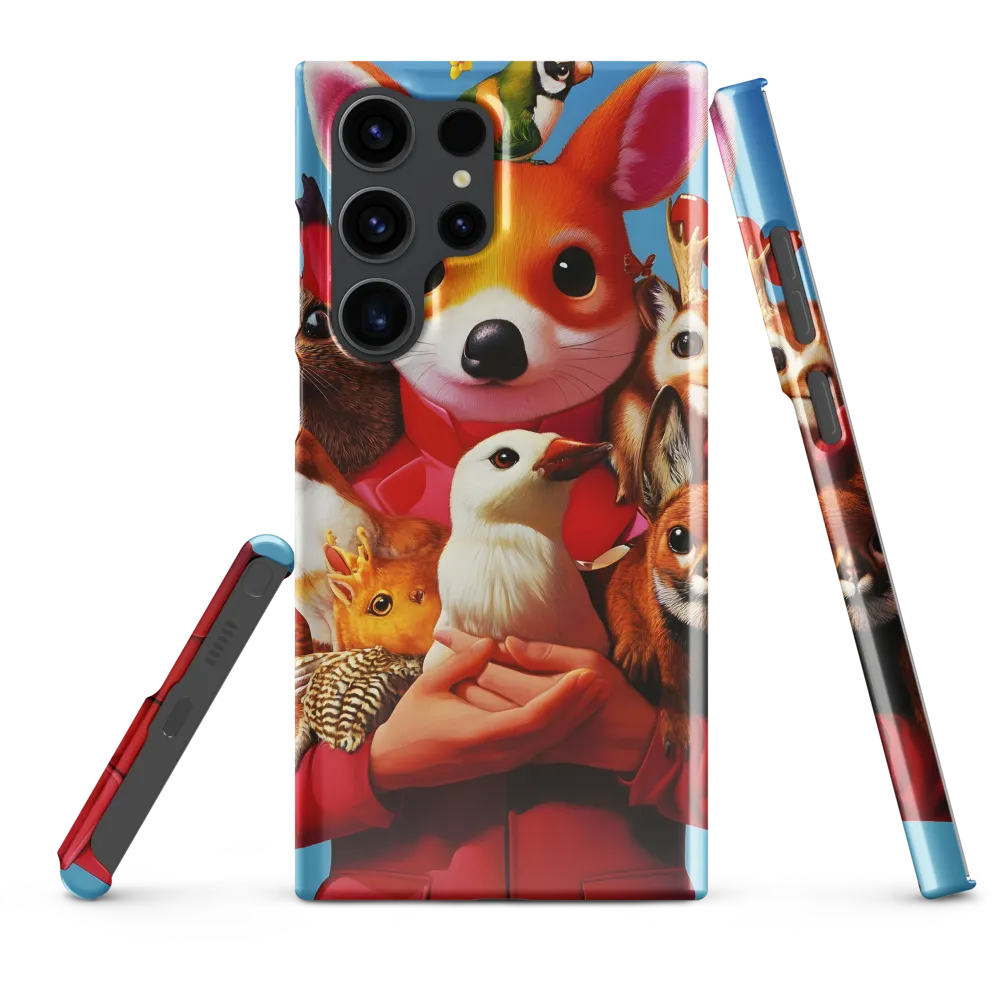 Harmony in Whimsy: A Modern Animal Ensemble | Phone Case |  S23 Ultra | Snap Case | Glossy