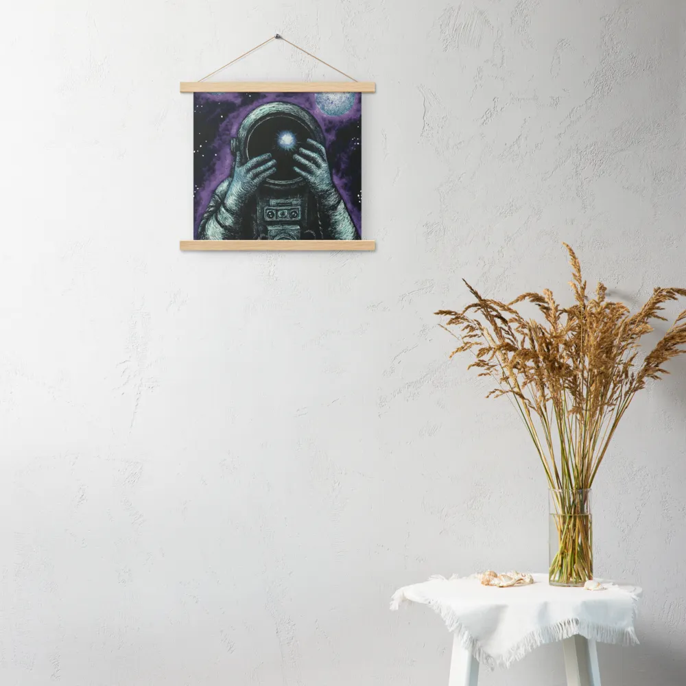 Beyond the Stars | Poster With Oak Wood Hanger | 14″×14″