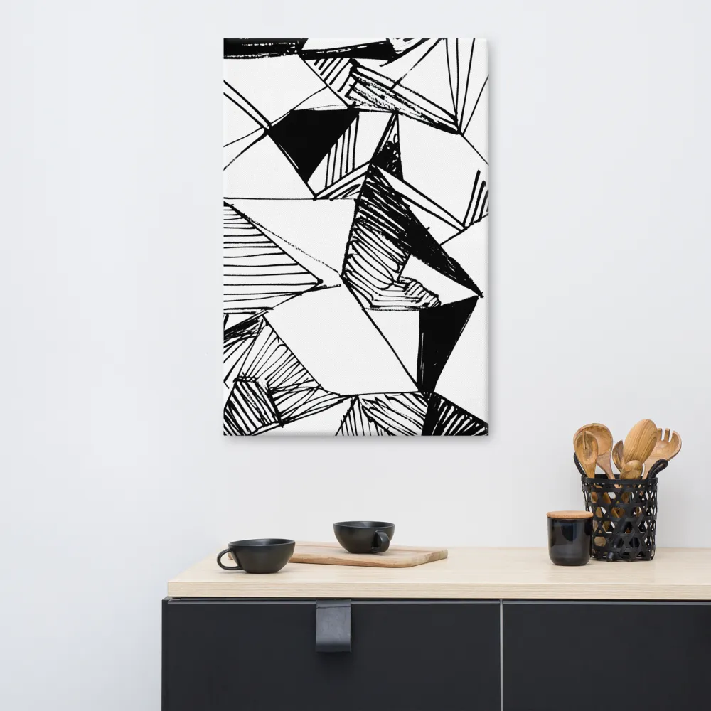 Dynamic Geometry in Ink | Canvas | 24″×36″
