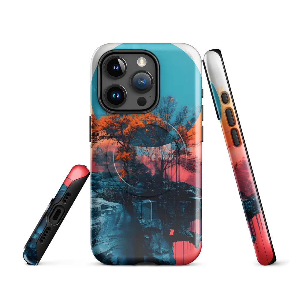 Ethereal Landscapes: A Dance of Color and Form | Phone Case |  15 Pro | MagSafe® Tough Case | Glossy